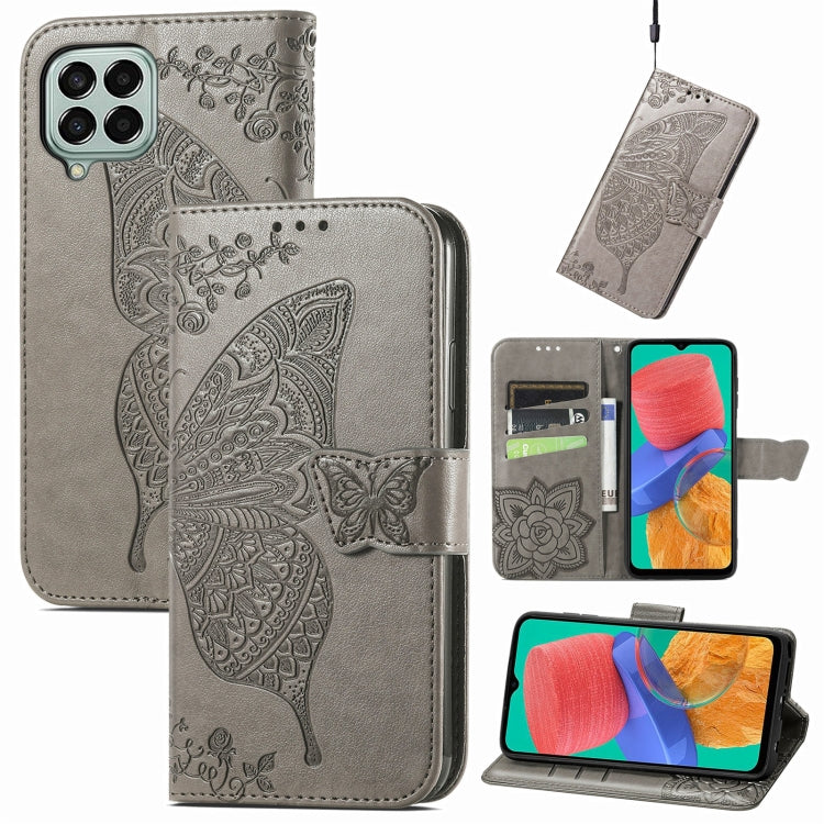 Butterfly Love Flower Embossed Flip Leather Phone Case