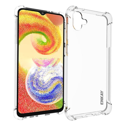 For Samsung Galaxy A04 4G ENKAY Clear TPU Shockproof Phone Case, For Samsung Galaxy A04 4G