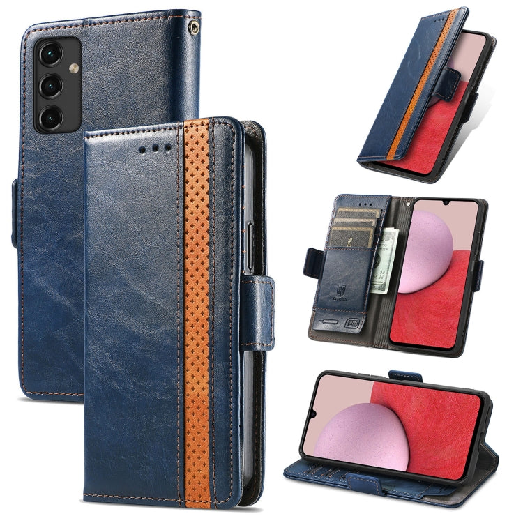 For Samsung Galaxy A14 5G CaseNeo Splicing Dual Magnetic Buckle Leather Phone Case