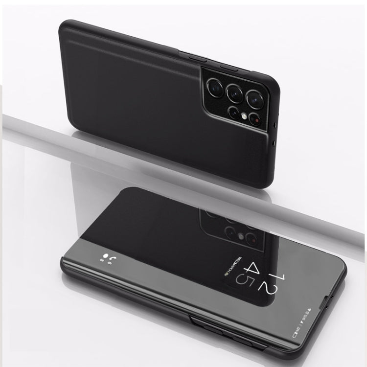 Plated Mirror Leather Phone Case with Holder