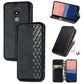 Cubic Grid Pressed Magnetic Leather Phone Case