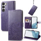 Four-leaf Clasp Embossed Buckle Leather Phone Case