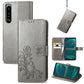Four-leaf Clasp Embossed Buckle Leather Phone Case