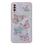 Color Butterfly Glitter Epoxy TPU Phone Case