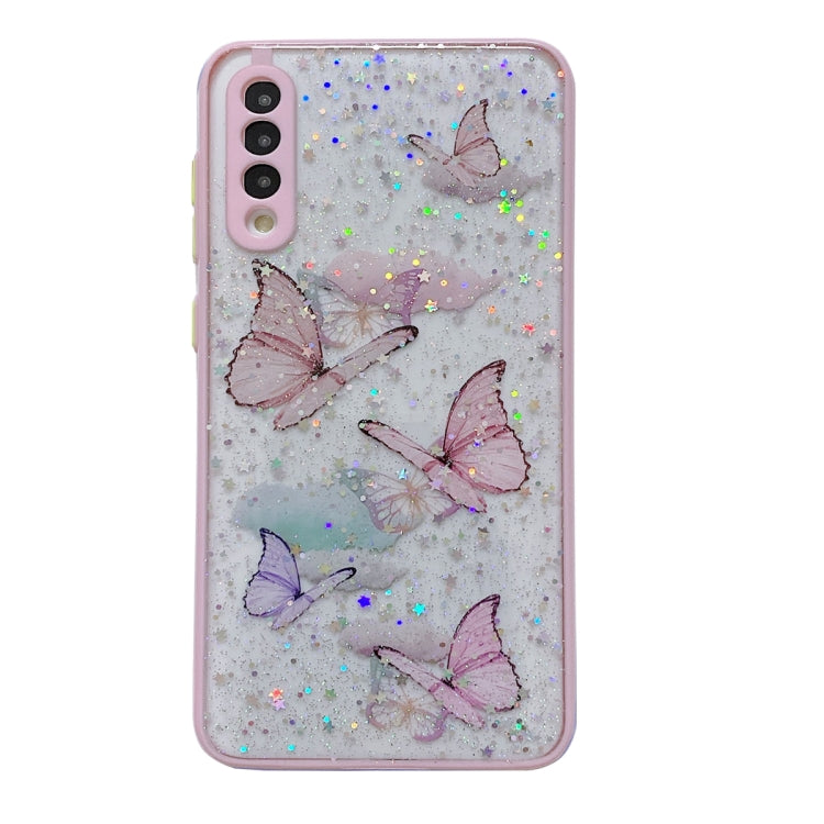 Color Butterfly Glitter Epoxy TPU Phone Case