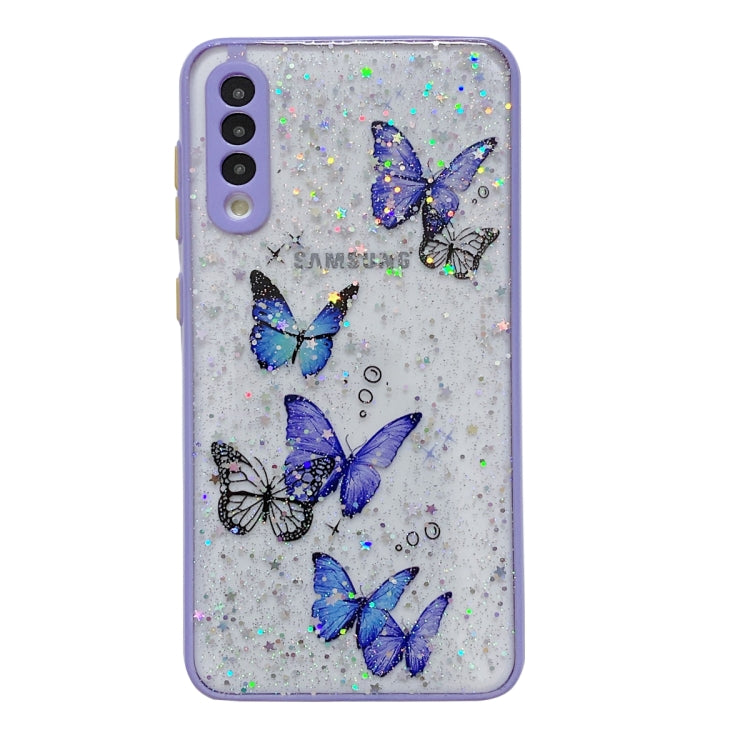 Color Butterfly Glitter Epoxy TPU Phone Case