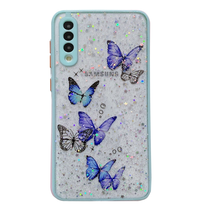 Color Butterfly Glitter Epoxy TPU Phone Case