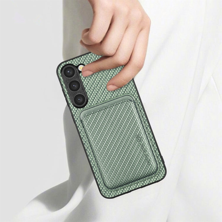 Carbon Fiber Leather Card Magsafe Case