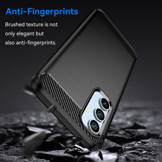 For Samsung Galaxy A54 5G Brushed Texture Carbon Fiber TPU Phone Case