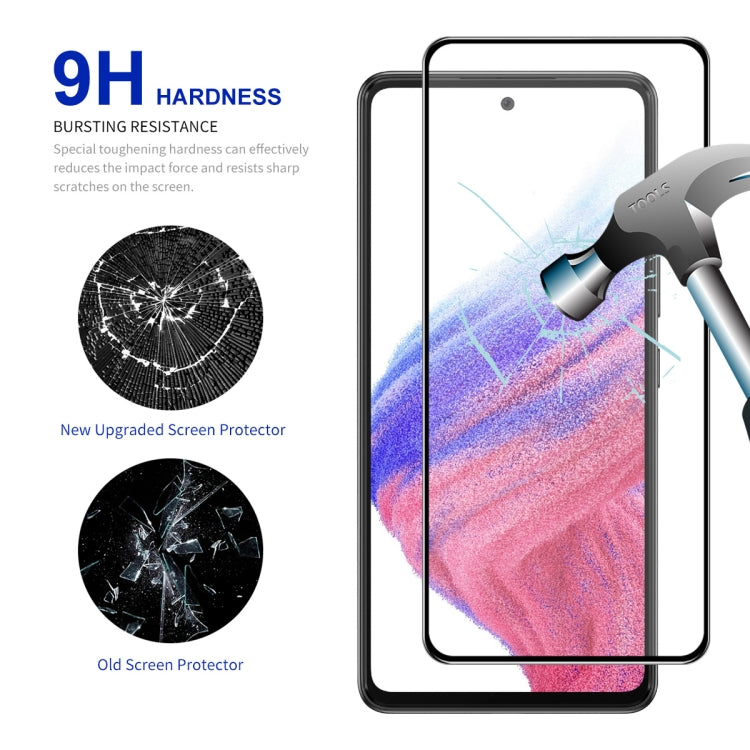 For Samsung Galaxy A54 5G ENKAY Hat-Prince Full Glue 0.26mm 9H 2.5D Tempered Glass Full Film