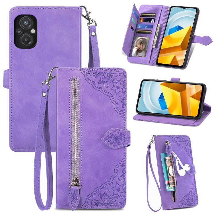 Embossed Flower Shockproof Leather Phone Case
