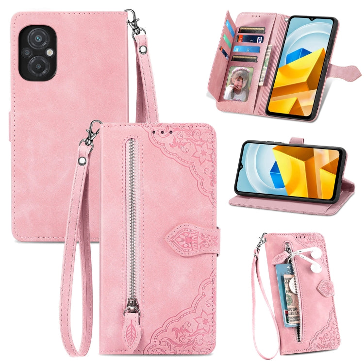 Embossed Flower Shockproof Leather Phone Case