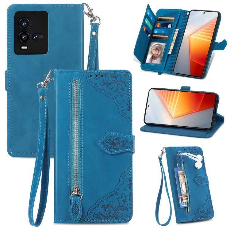 Embossed Flower Shockproof Leather Phone Case