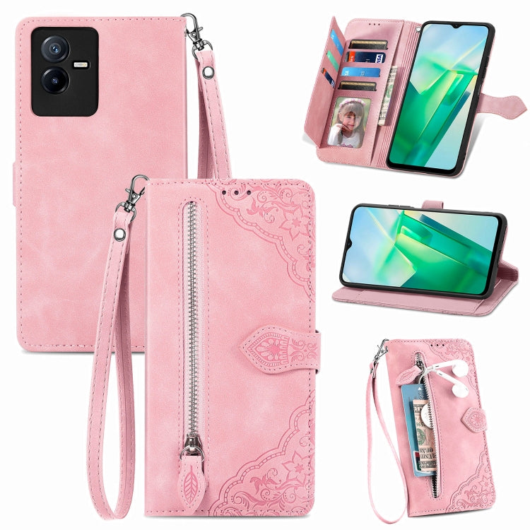 Embossed Flower Shockproof Leather Phone Case