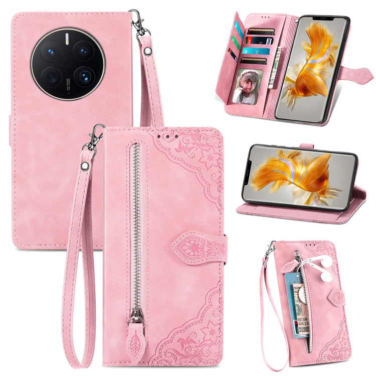 Embossed Flower Shockproof Leather Phone Case