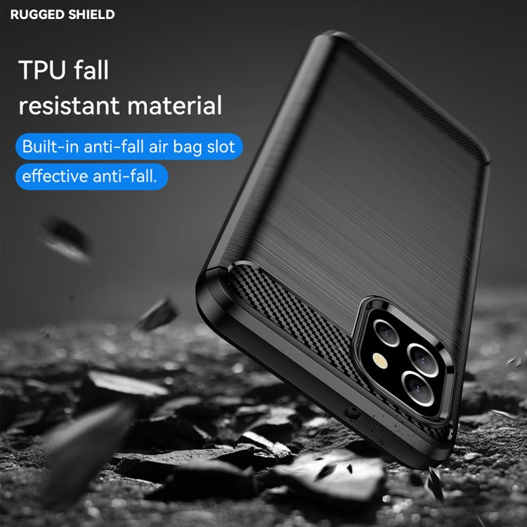 Brushed Texture Carbon Fiber TPU Phone Case