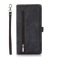 Zipper Card Slot Buckle Wallet Leather Phone Case