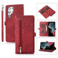 Zipper Card Slot Buckle Wallet Leather Phone Case