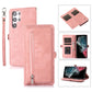 Zipper Card Slot Buckle Wallet Leather Phone Case