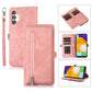 Zipper Card Slot Buckle Wallet Leather Phone Case