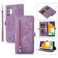 Zipper Card Slot Buckle Wallet Leather Phone Case