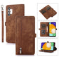 Zipper Card Slot Buckle Wallet Leather Phone Case