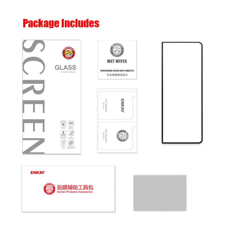 For Samsung Galaxy Z Fold4 5G ENKAY Hat-Prince Full Glue 0.26mm 9H 2.5D Tempered Glass Full Film