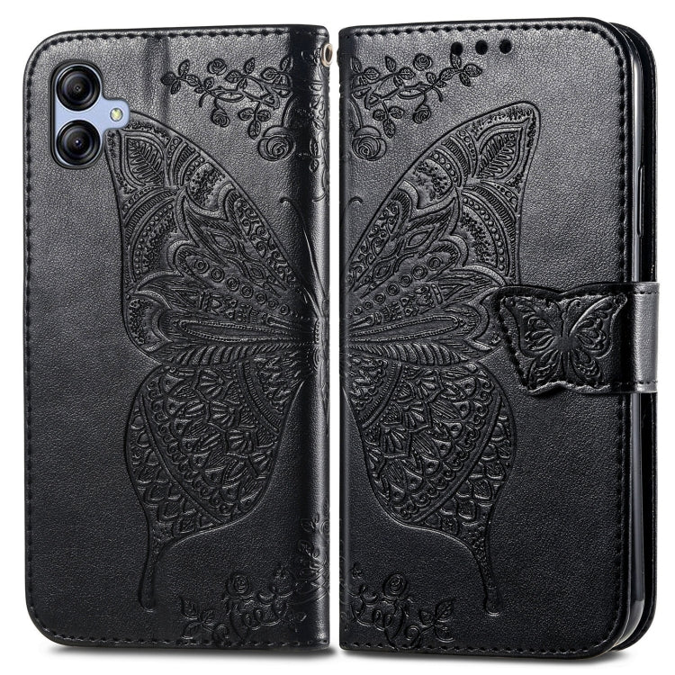 Butterfly Love Flower Embossed Flip Leather Phone Cas