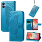 Butterfly Love Flower Embossed Flip Leather Phone Cas