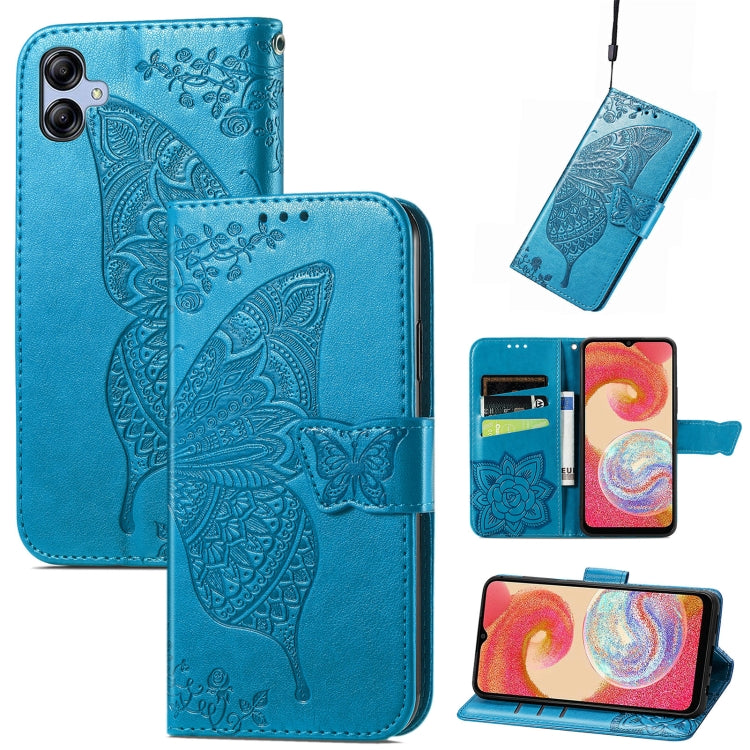 Butterfly Love Flower Embossed Flip Leather Phone Cas