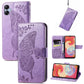 Butterfly Love Flower Embossed Flip Leather Phone Cas