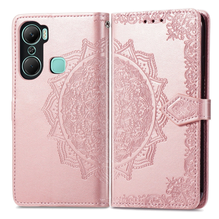 Mandala Flower Embossed Leather Phone Case