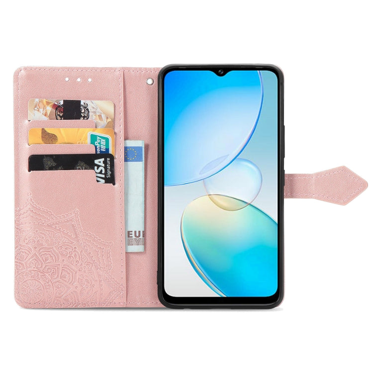 Mandala Flower Embossed Leather Phone Case