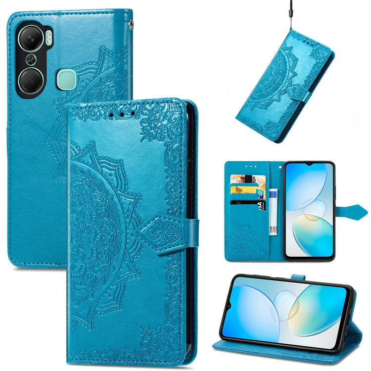 Mandala Flower Embossed Leather Phone Case