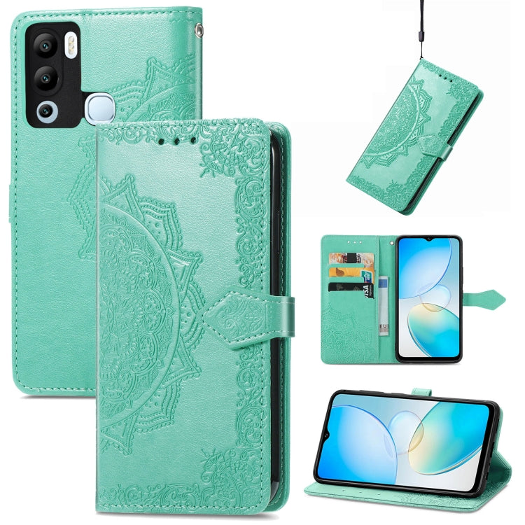 Mandala Flower Embossed Leather Phone Case