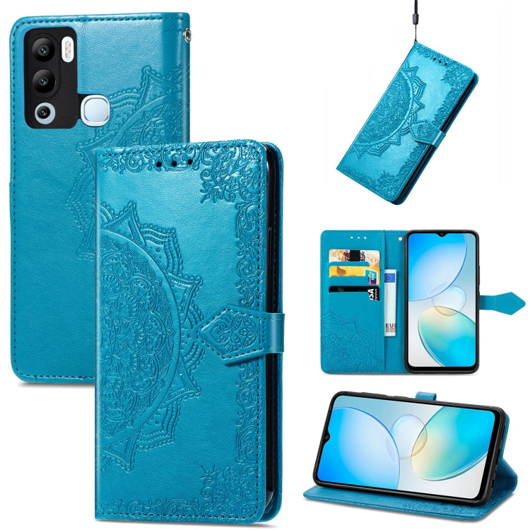 Mandala Flower Embossed Leather Phone Case