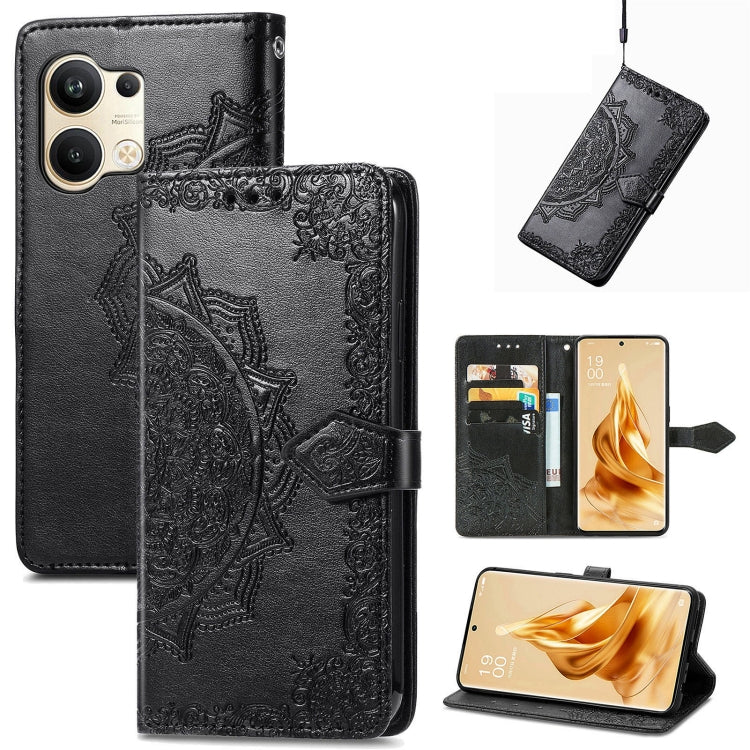 Mandala Flower Embossed Leather Phone Case