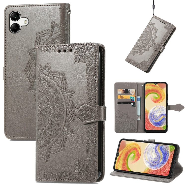 Mandala Flower Embossed Leather Phone Case