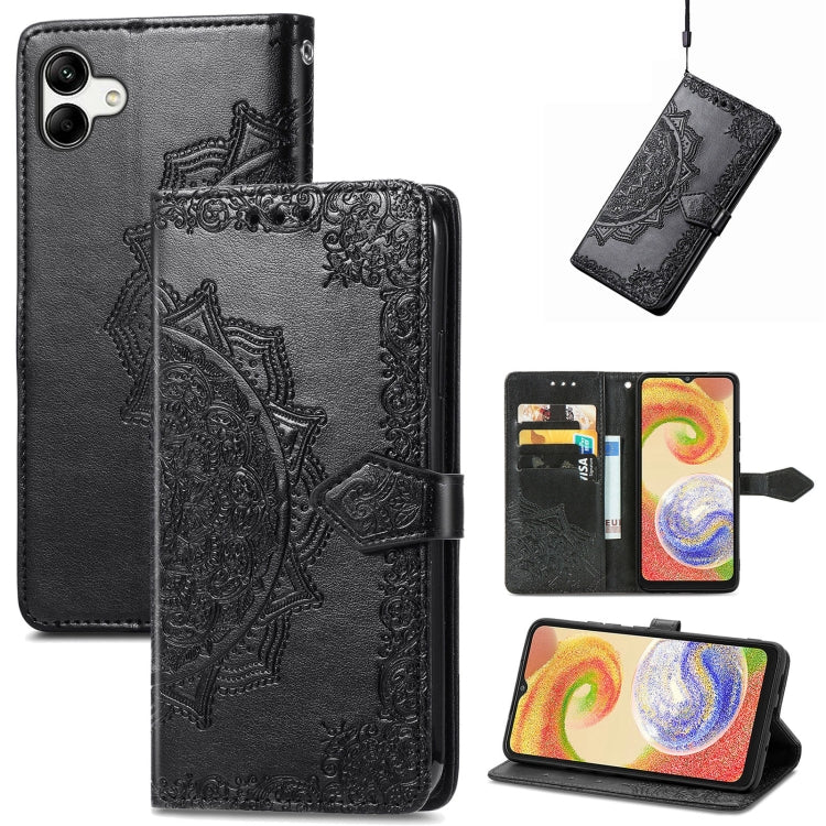Mandala Flower Embossed Leather Phone Case