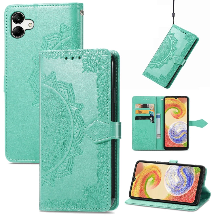 Mandala Flower Embossed Leather Phone Case