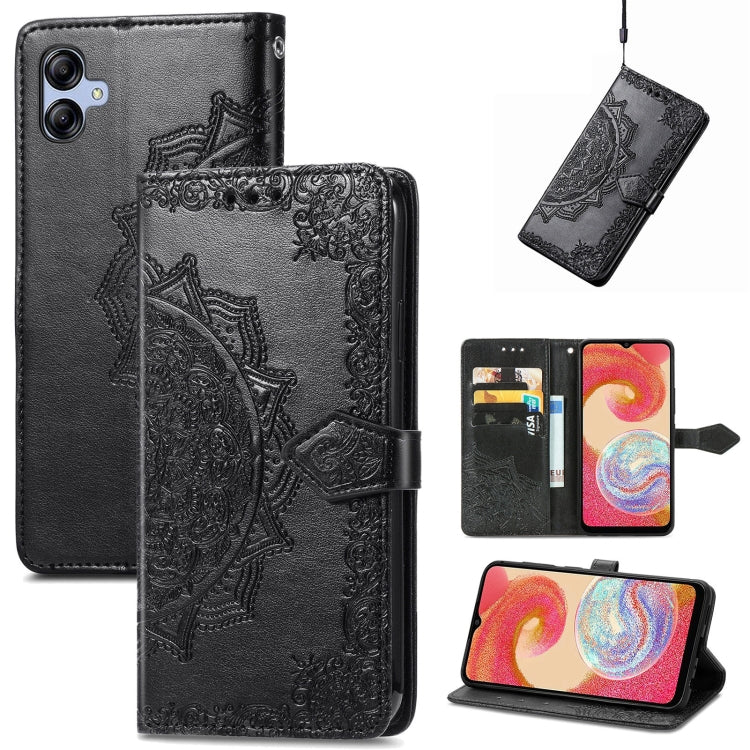 Mandala Flower Embossed Leather Phone Case