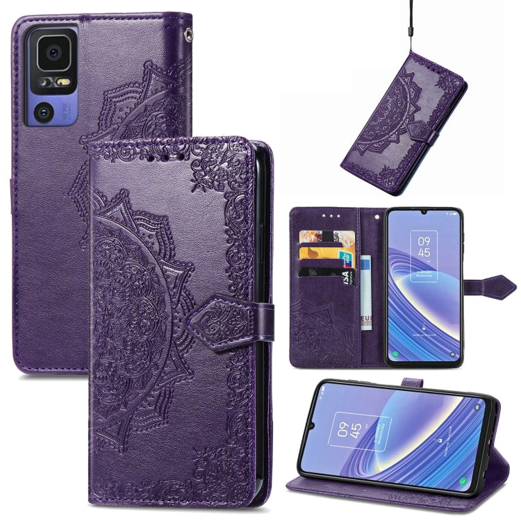 Mandala Flower Embossed Leather Phone Case