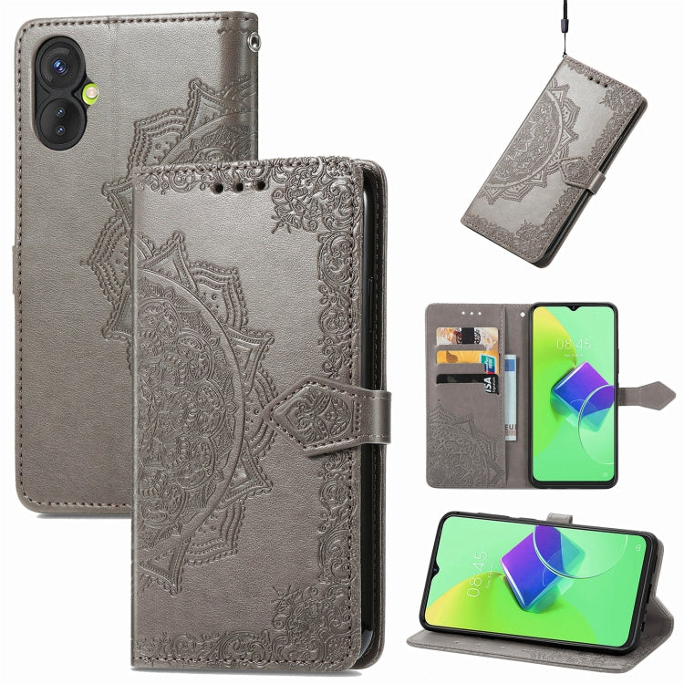 Mandala Flower Embossed Leather Phone Case