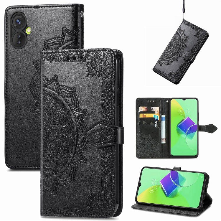 Mandala Flower Embossed Leather Phone Case