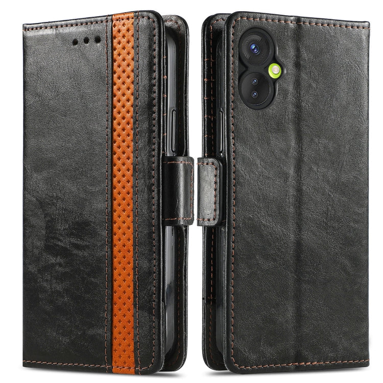 CaseNeo Splicing Dual Magnetic Buckle Leather Phone Case