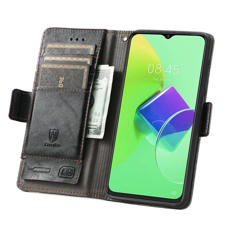CaseNeo Splicing Dual Magnetic Buckle Leather Phone Case