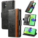 CaseNeo Splicing Dual Magnetic Buckle Leather Phone Case