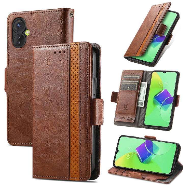 CaseNeo Splicing Dual Magnetic Buckle Leather Phone Case