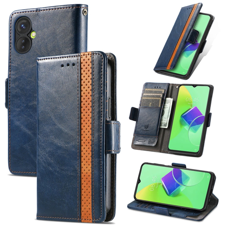CaseNeo Splicing Dual Magnetic Buckle Leather Phone Case
