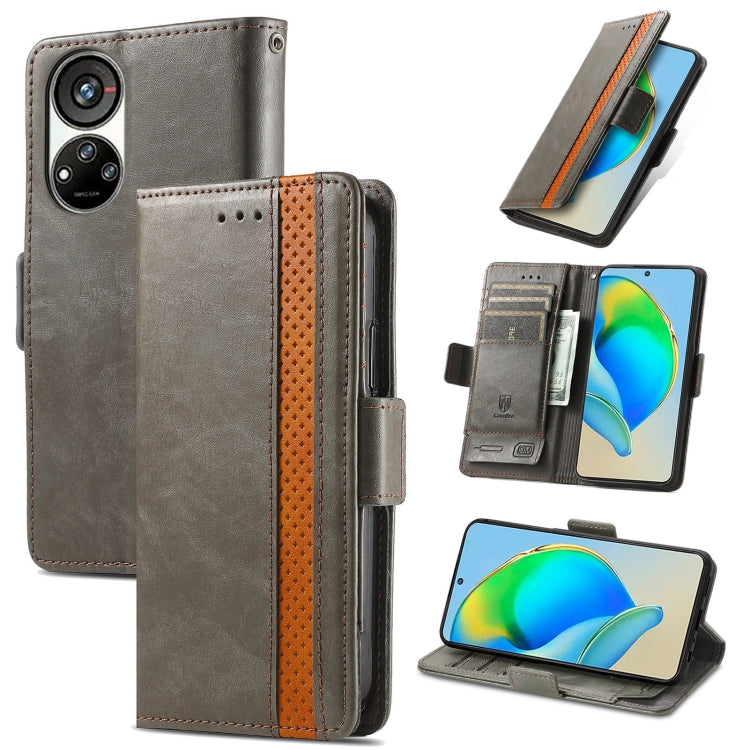 CaseNeo Splicing Dual Magnetic Buckle Leather Phone Case